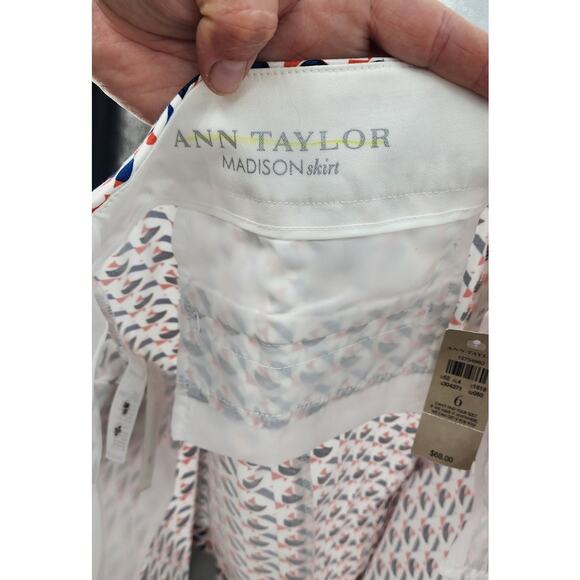 New NWT Ann Taylor Geometric‎ Shaped The Maddison Skirt 4 - Picture 7 of 8